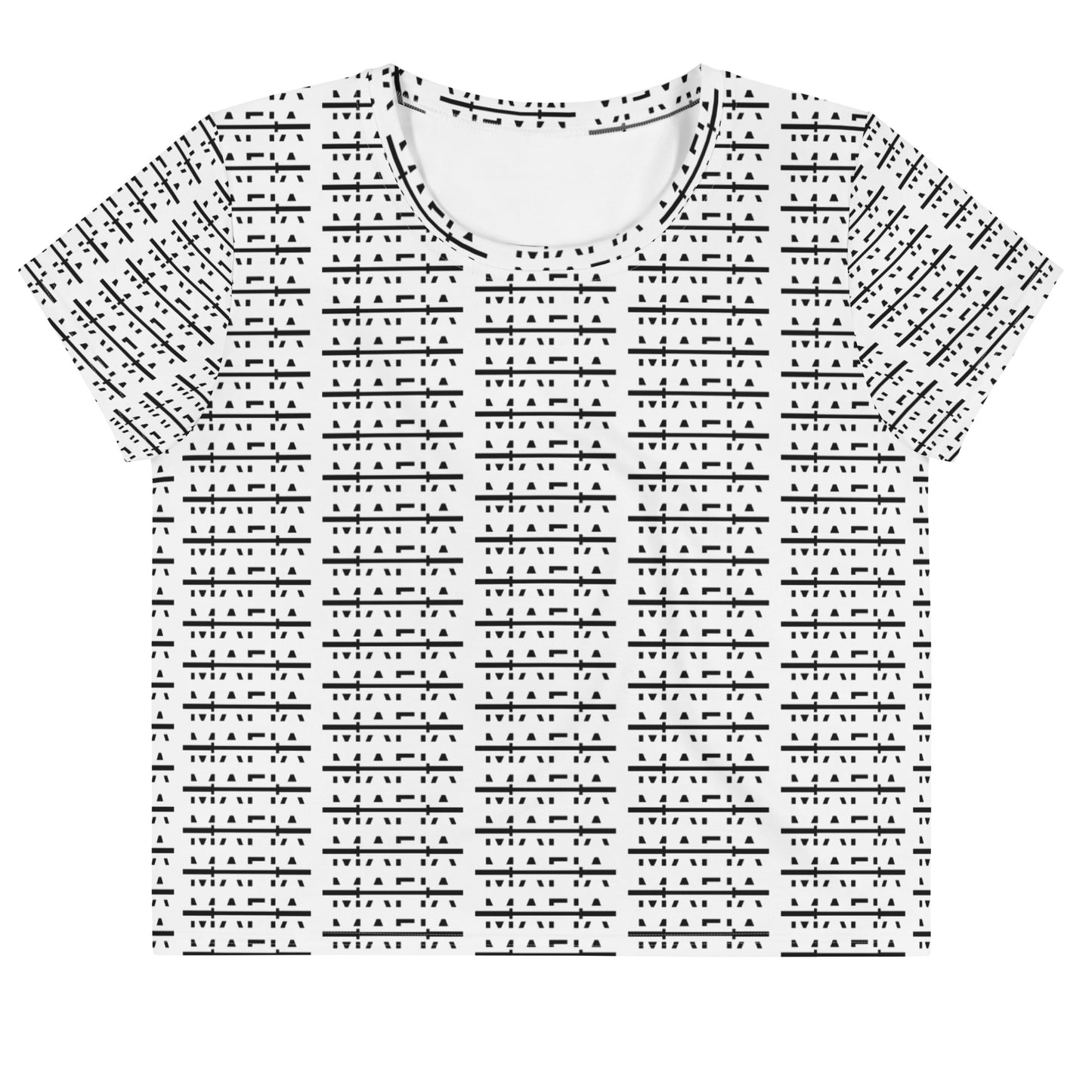 Barbell Mafia All-Over Print Crop Tee