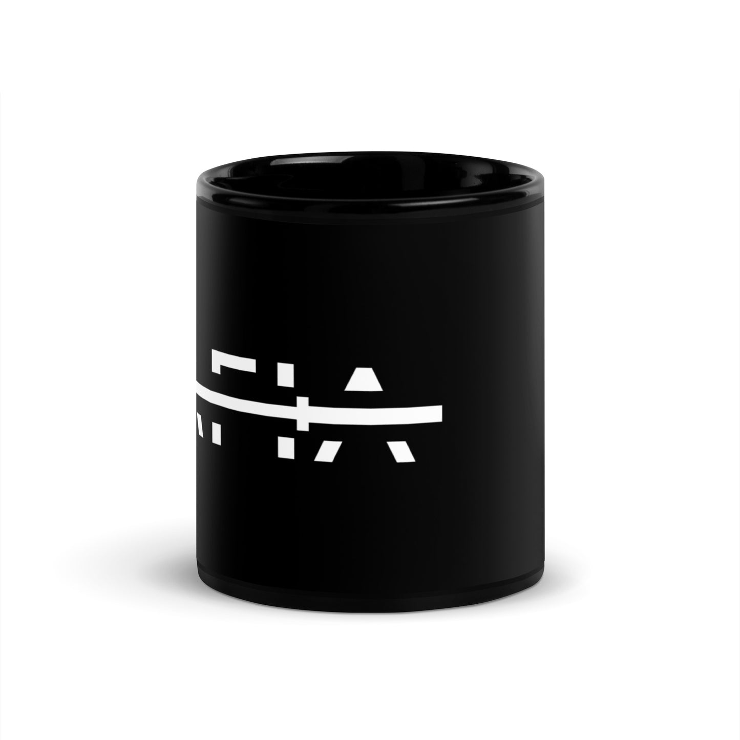 Black Glossy Barbell Mafia Coffee Cup