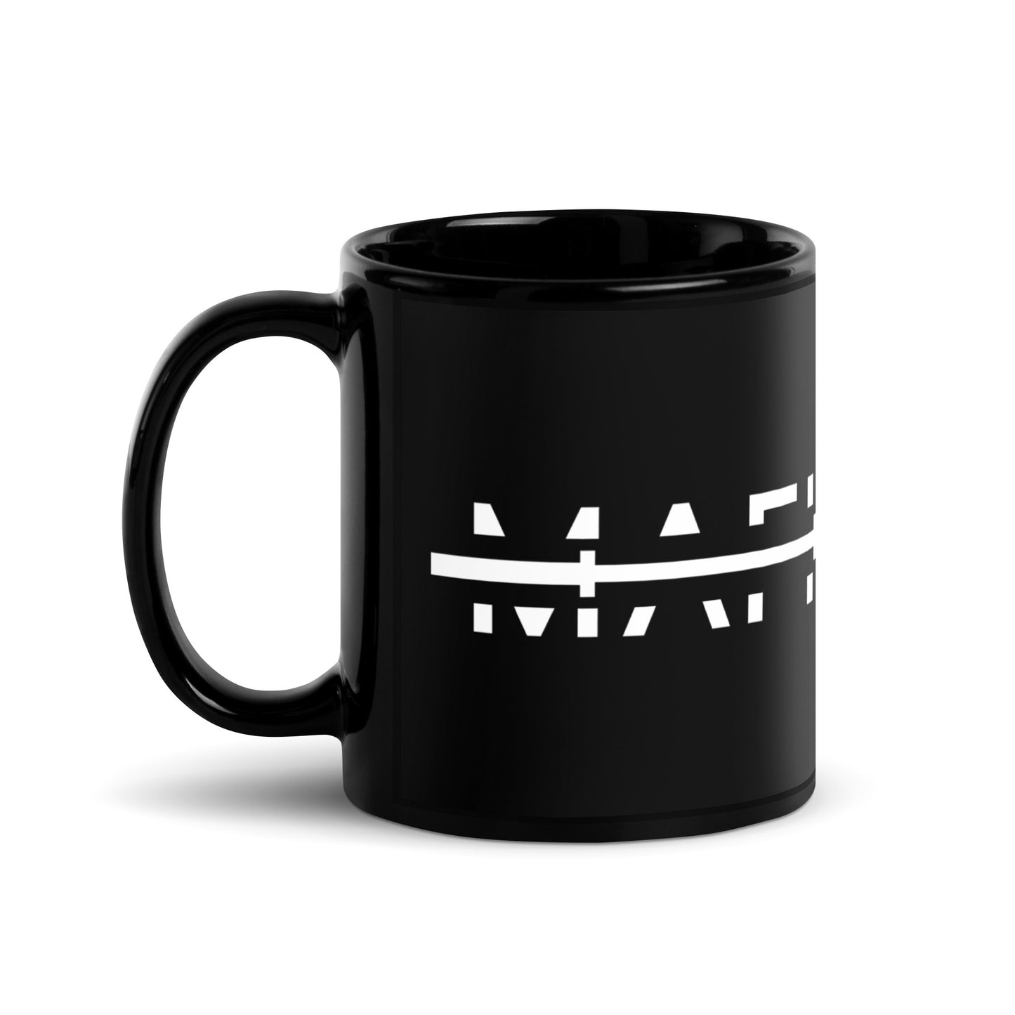 Black Glossy Barbell Mafia Coffee Cup