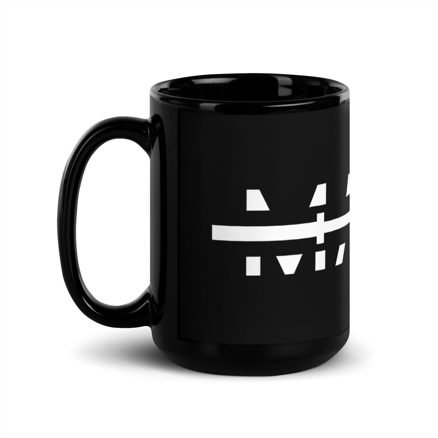 Black Glossy Barbell Mafia Coffee Cup