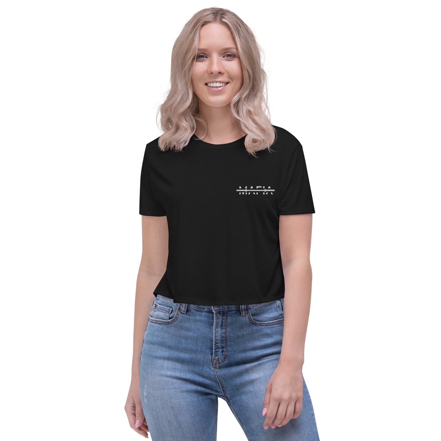 Stitched Mafia Crop Tee