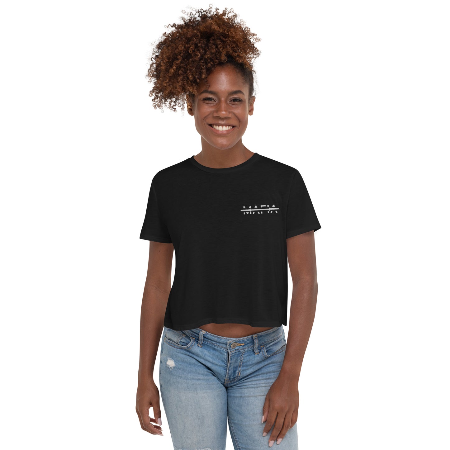 Stitched Mafia Crop Tee