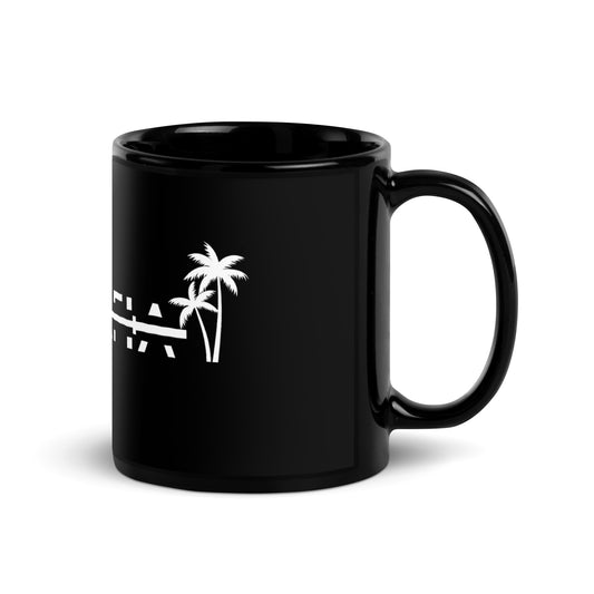 Coffee in Paradise Black Glossy Mug