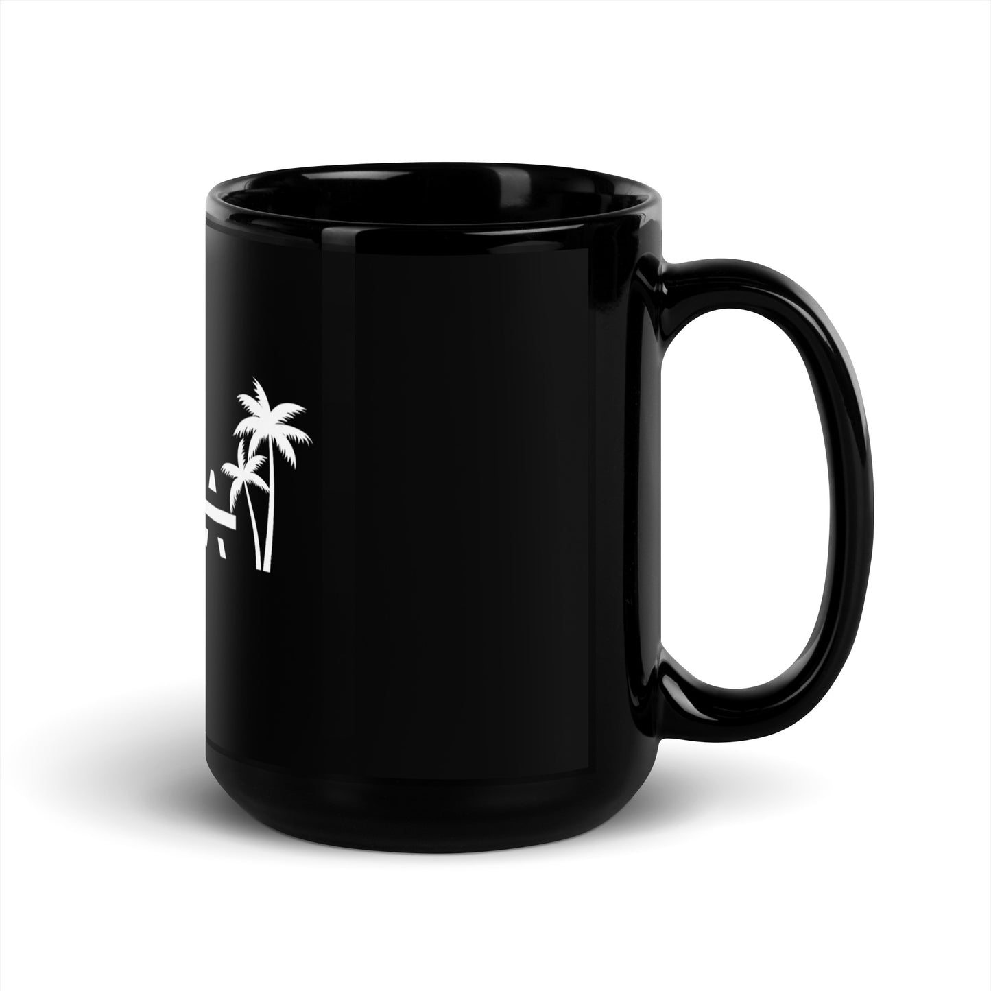 Coffee in Paradise Black Glossy Mug